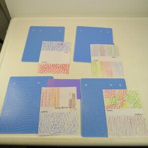 Fiskars Texture (4) Plates (thick) 7x5.75"  (8) DIFFERENT DESIGNS #2